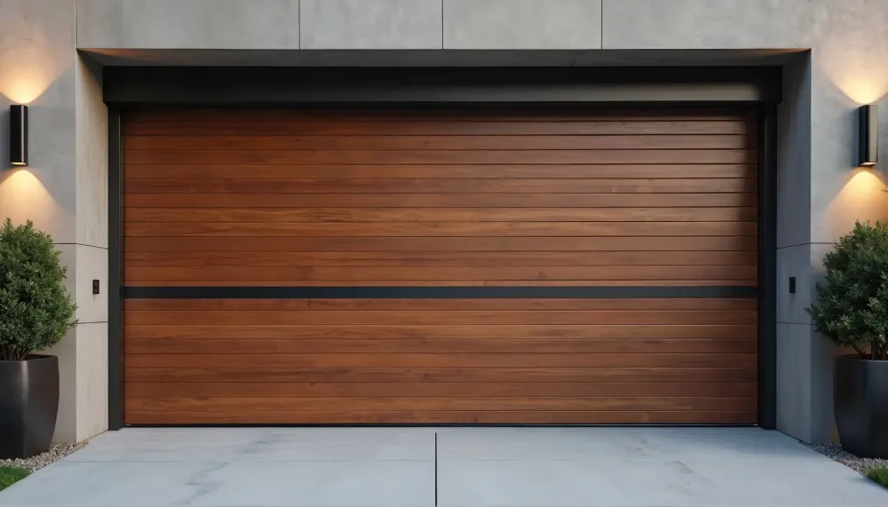 Porte garage bois